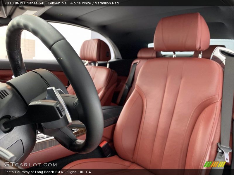 Alpine White / Vermilion Red 2018 BMW 6 Series 640i Convertible