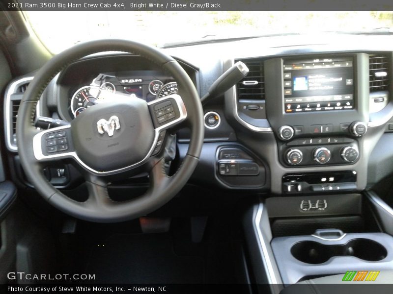 Bright White / Diesel Gray/Black 2021 Ram 3500 Big Horn Crew Cab 4x4
