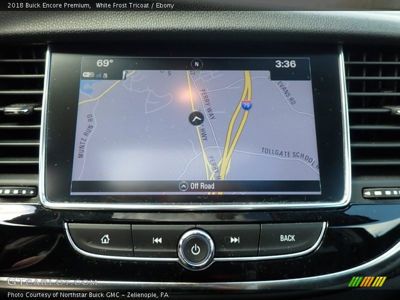 Navigation of 2018 Encore Premium