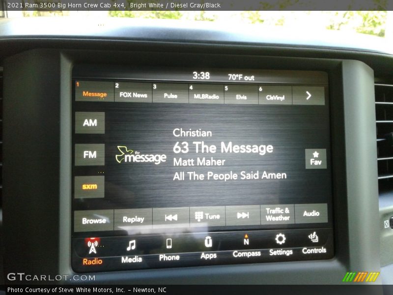 Bright White / Diesel Gray/Black 2021 Ram 3500 Big Horn Crew Cab 4x4