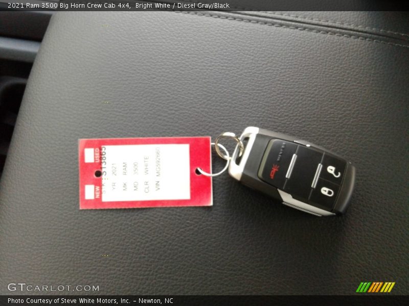 Bright White / Diesel Gray/Black 2021 Ram 3500 Big Horn Crew Cab 4x4