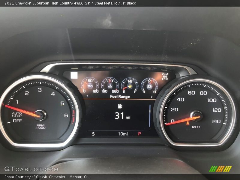 Satin Steel Metallic / Jet Black 2021 Chevrolet Suburban High Country 4WD