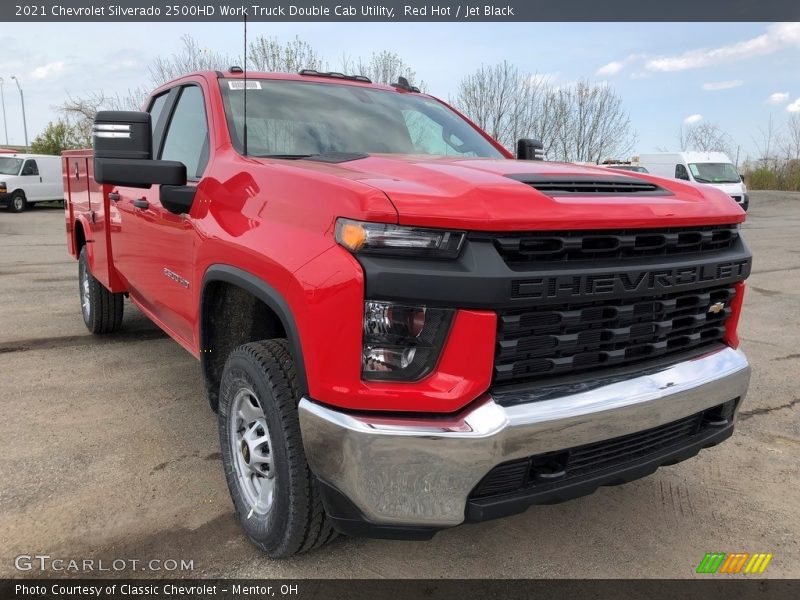 Red Hot / Jet Black 2021 Chevrolet Silverado 2500HD Work Truck Double Cab Utility