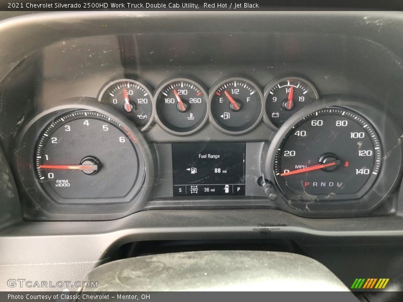 Red Hot / Jet Black 2021 Chevrolet Silverado 2500HD Work Truck Double Cab Utility