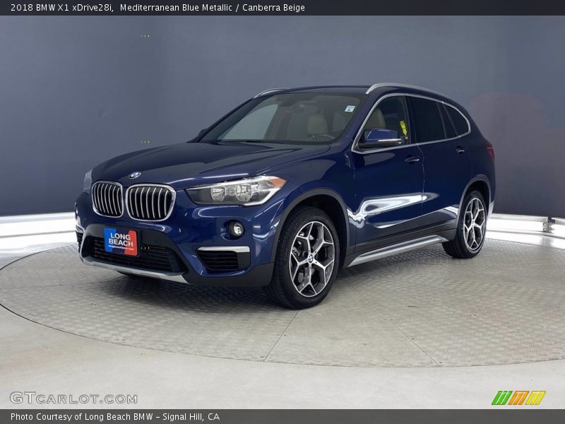 Mediterranean Blue Metallic / Canberra Beige 2018 BMW X1 xDrive28i