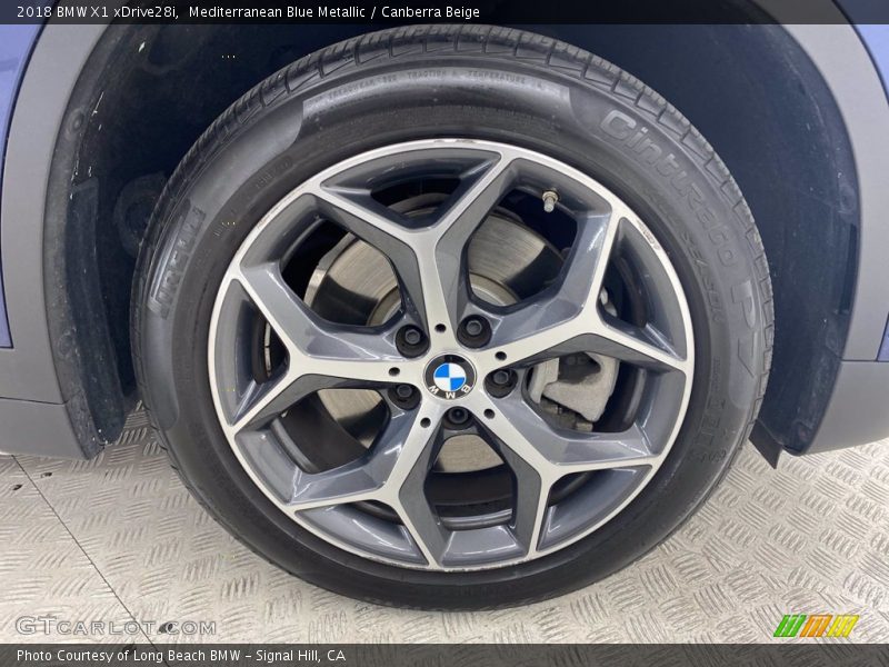 Mediterranean Blue Metallic / Canberra Beige 2018 BMW X1 xDrive28i