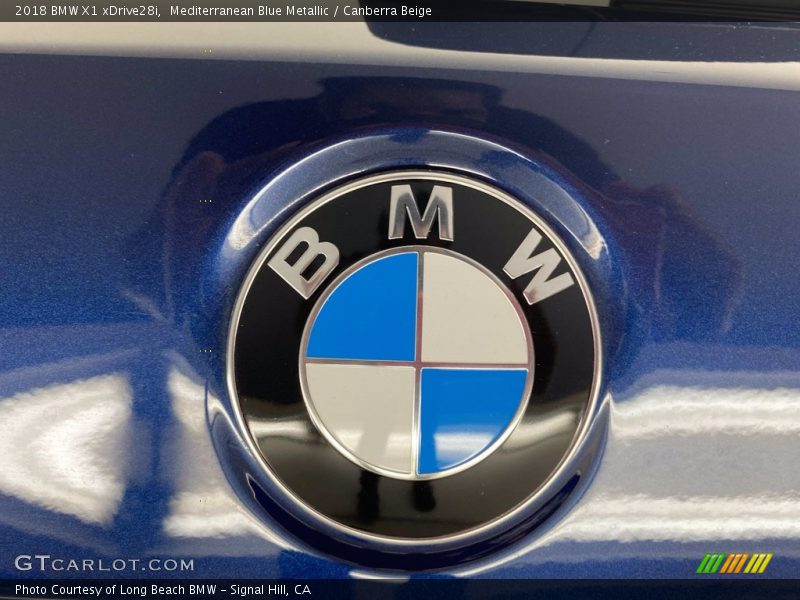 Mediterranean Blue Metallic / Canberra Beige 2018 BMW X1 xDrive28i