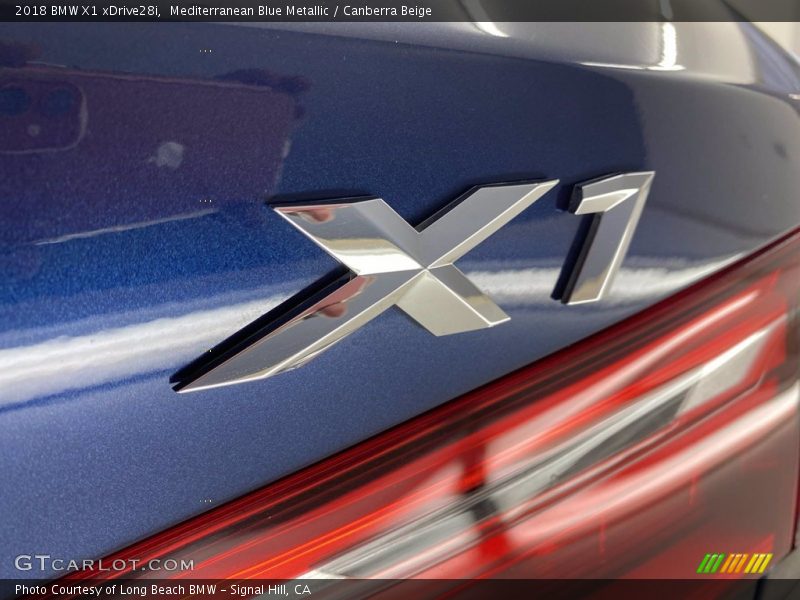 Mediterranean Blue Metallic / Canberra Beige 2018 BMW X1 xDrive28i