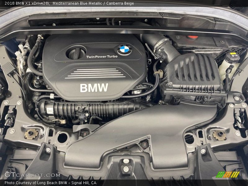 Mediterranean Blue Metallic / Canberra Beige 2018 BMW X1 xDrive28i