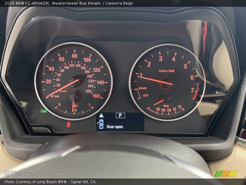 Mediterranean Blue Metallic / Canberra Beige 2018 BMW X1 xDrive28i