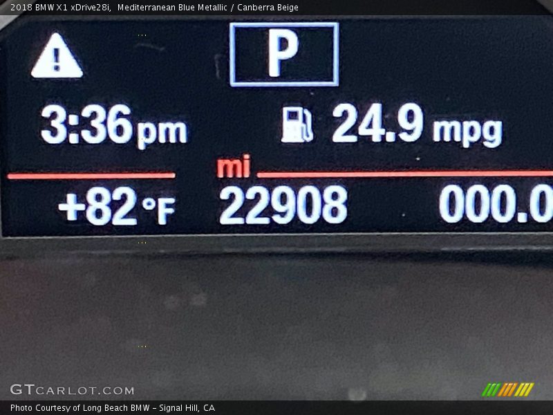 Mediterranean Blue Metallic / Canberra Beige 2018 BMW X1 xDrive28i