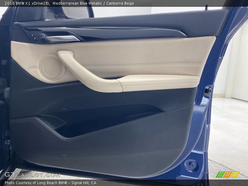Mediterranean Blue Metallic / Canberra Beige 2018 BMW X1 xDrive28i
