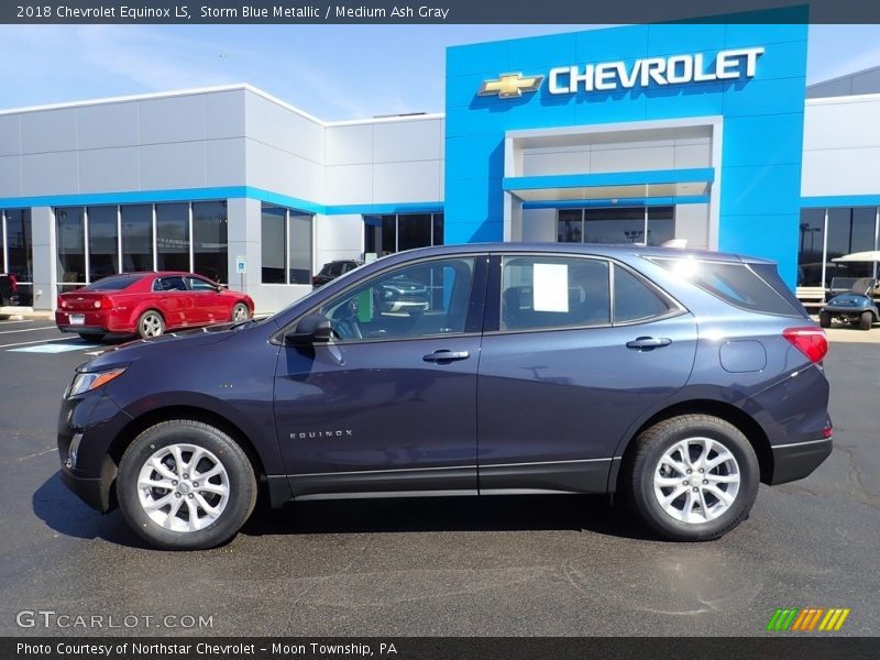 Storm Blue Metallic / Medium Ash Gray 2018 Chevrolet Equinox LS