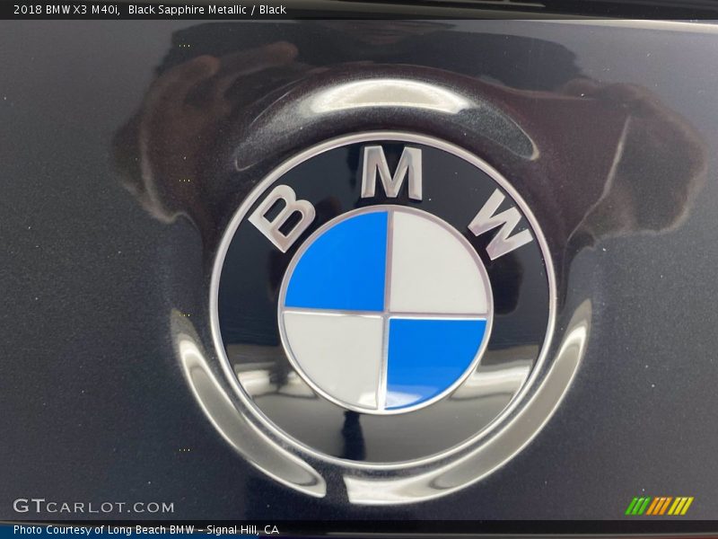 Black Sapphire Metallic / Black 2018 BMW X3 M40i