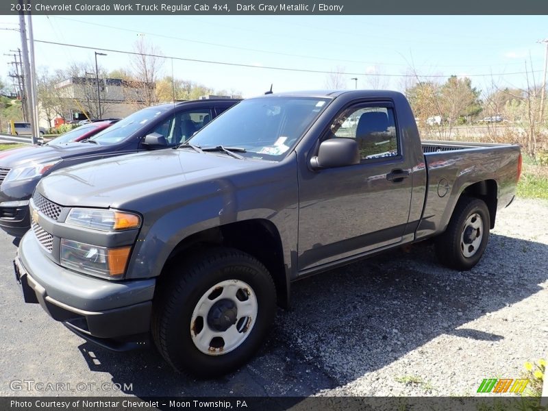 Dark Gray Metallic / Ebony 2012 Chevrolet Colorado Work Truck Regular Cab 4x4