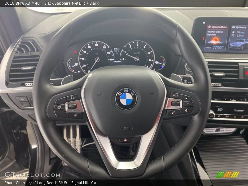 Black Sapphire Metallic / Black 2018 BMW X3 M40i