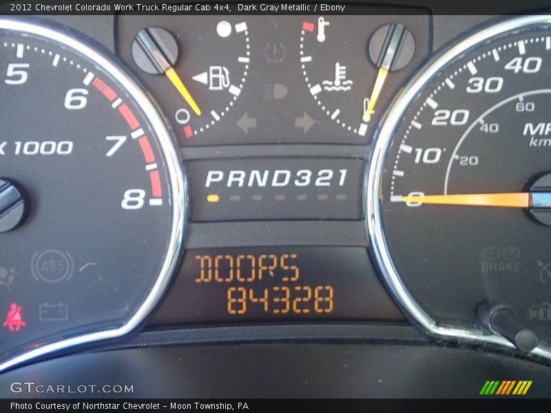 Dark Gray Metallic / Ebony 2012 Chevrolet Colorado Work Truck Regular Cab 4x4