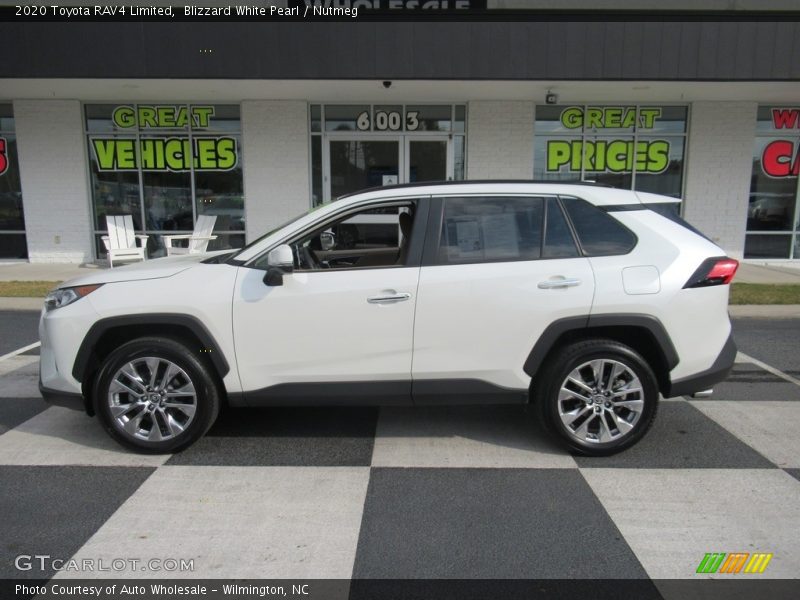 Blizzard White Pearl / Nutmeg 2020 Toyota RAV4 Limited