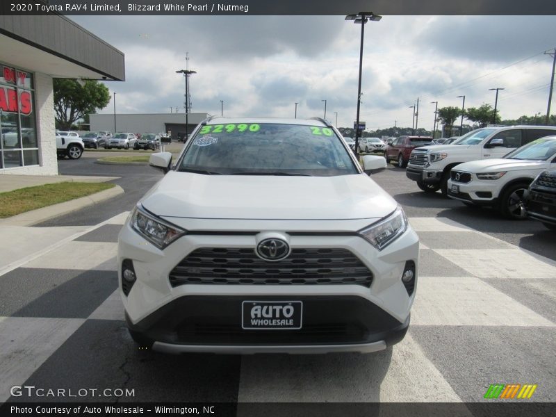 Blizzard White Pearl / Nutmeg 2020 Toyota RAV4 Limited