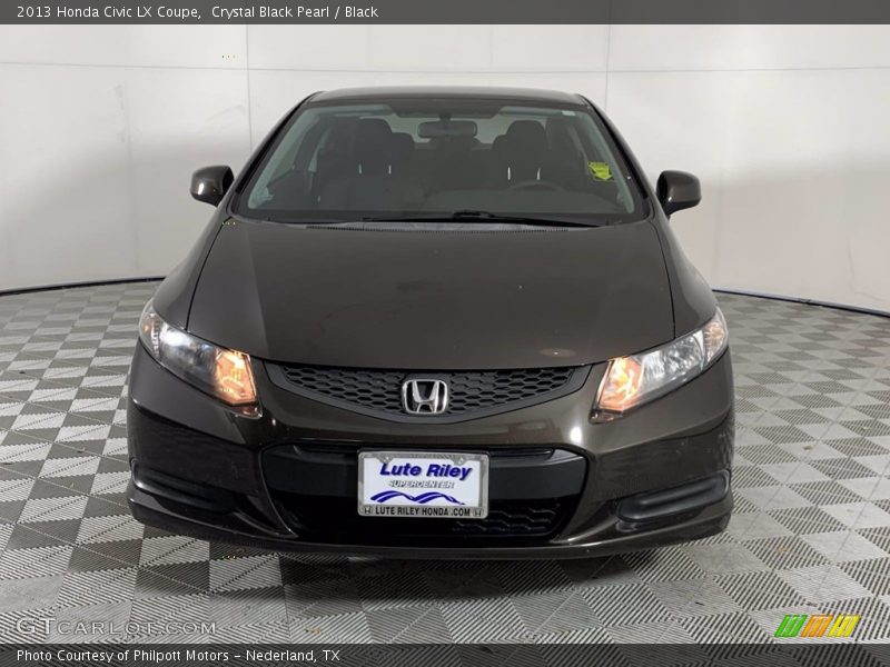 Crystal Black Pearl / Black 2013 Honda Civic LX Coupe