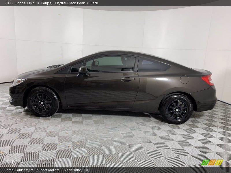 Crystal Black Pearl / Black 2013 Honda Civic LX Coupe