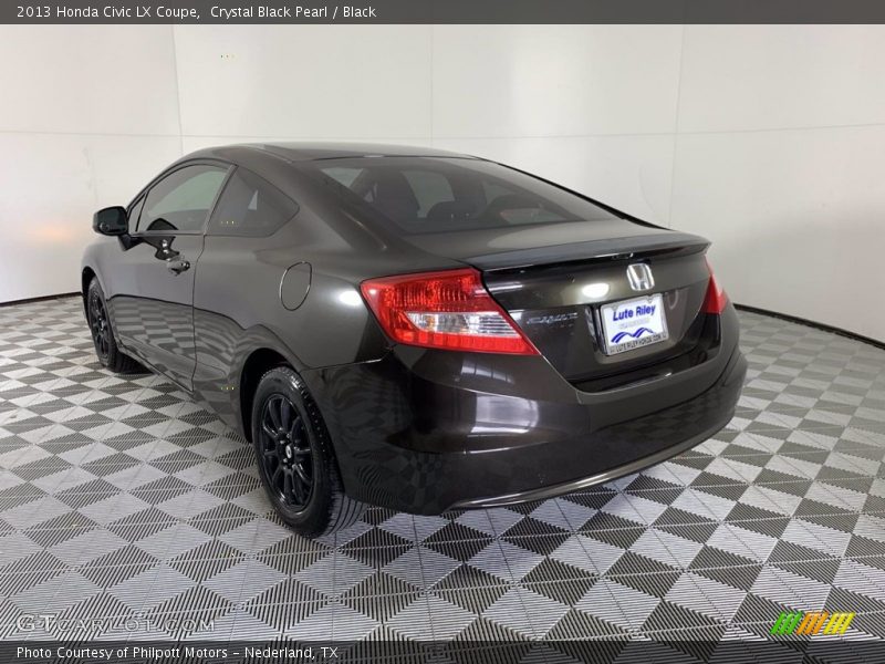 Crystal Black Pearl / Black 2013 Honda Civic LX Coupe