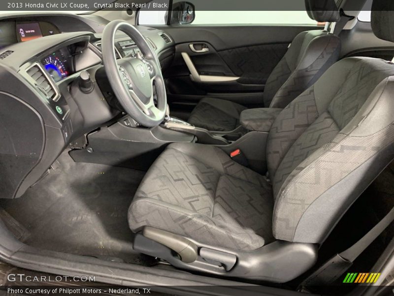 Crystal Black Pearl / Black 2013 Honda Civic LX Coupe