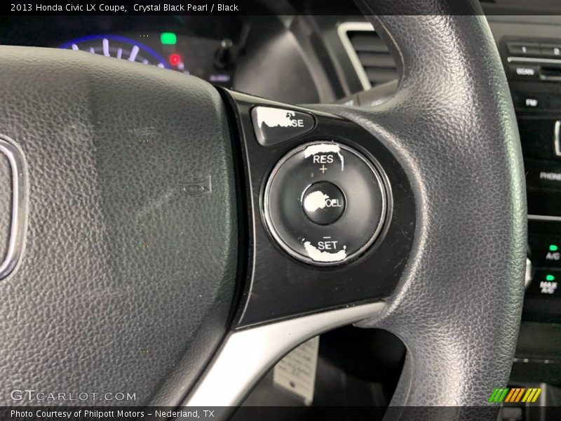 Crystal Black Pearl / Black 2013 Honda Civic LX Coupe