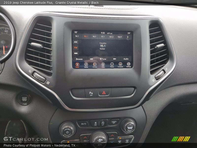 Granite Crystal Metallic / Black 2019 Jeep Cherokee Latitude Plus