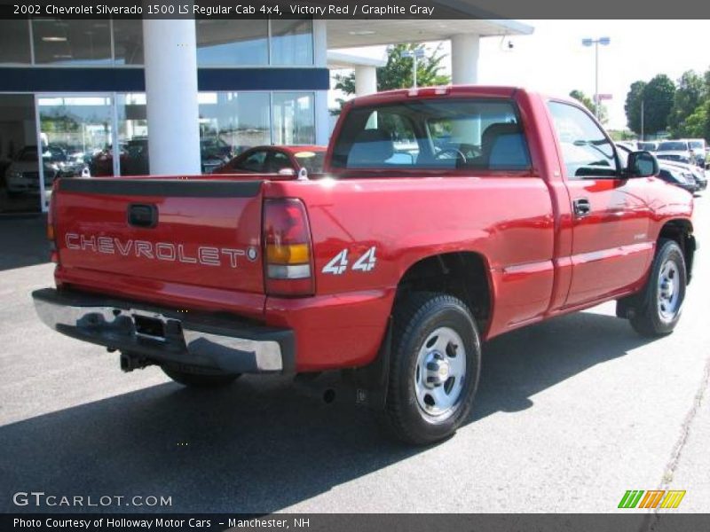 Victory Red / Graphite Gray 2002 Chevrolet Silverado 1500 LS Regular Cab 4x4