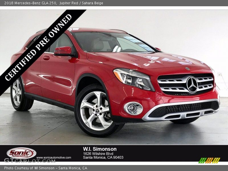 Jupiter Red / Sahara Beige 2018 Mercedes-Benz GLA 250