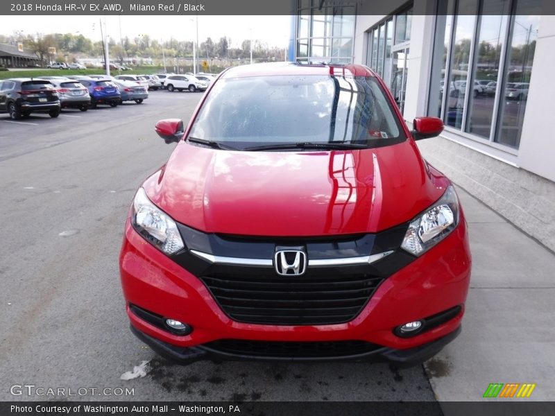 Milano Red / Black 2018 Honda HR-V EX AWD