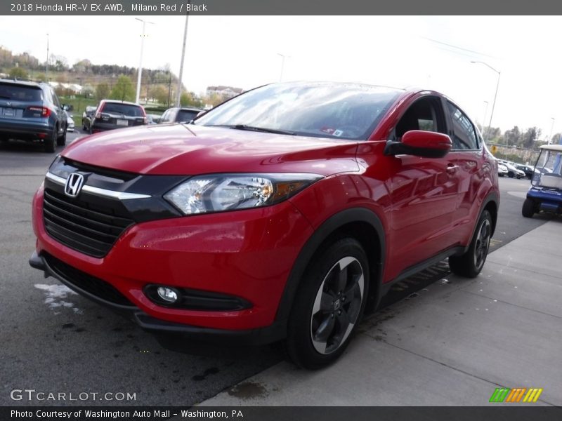 Milano Red / Black 2018 Honda HR-V EX AWD