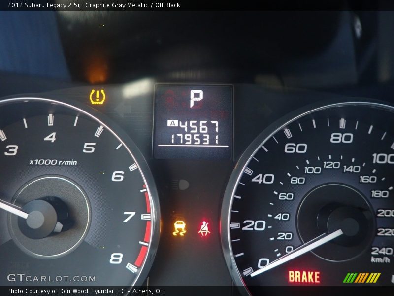 Graphite Gray Metallic / Off Black 2012 Subaru Legacy 2.5i