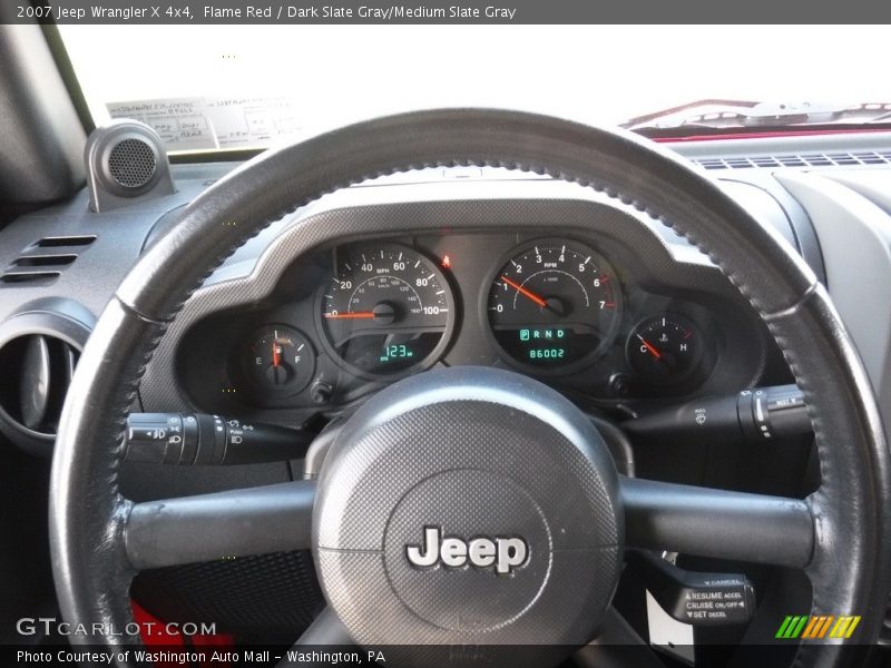 Flame Red / Dark Slate Gray/Medium Slate Gray 2007 Jeep Wrangler X 4x4