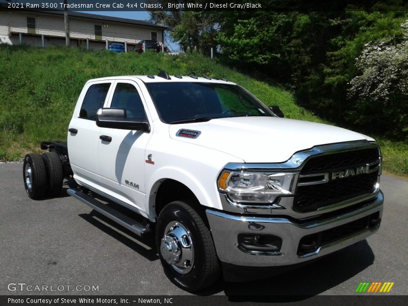 Bright White / Diesel Gray/Black 2021 Ram 3500 Tradesman Crew Cab 4x4 Chassis