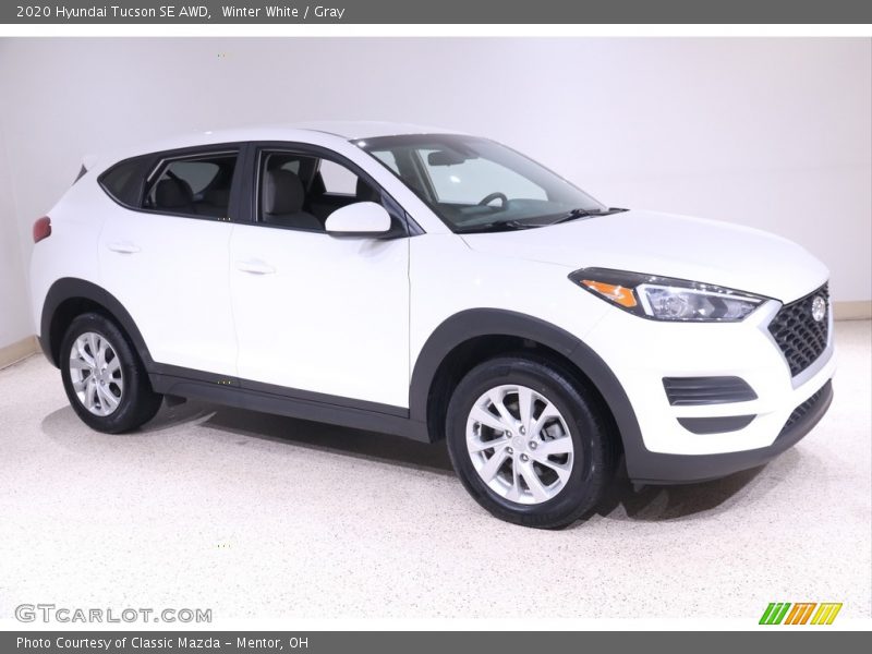 Winter White / Gray 2020 Hyundai Tucson SE AWD