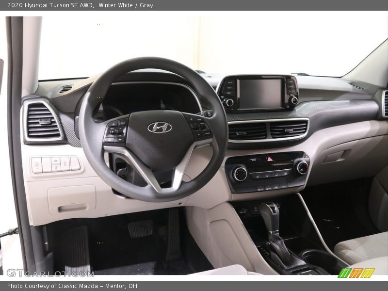 Winter White / Gray 2020 Hyundai Tucson SE AWD