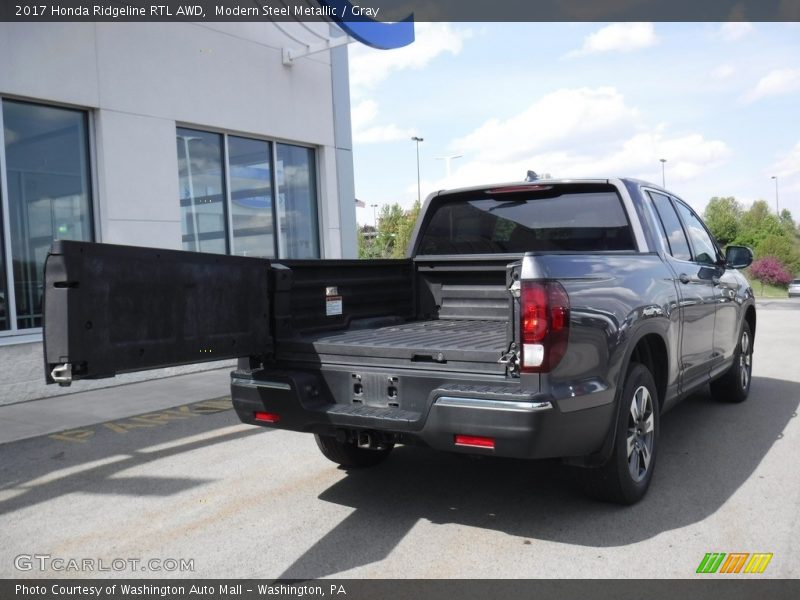 Modern Steel Metallic / Gray 2017 Honda Ridgeline RTL AWD