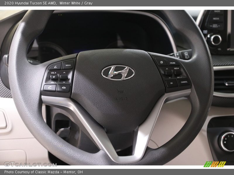 Winter White / Gray 2020 Hyundai Tucson SE AWD