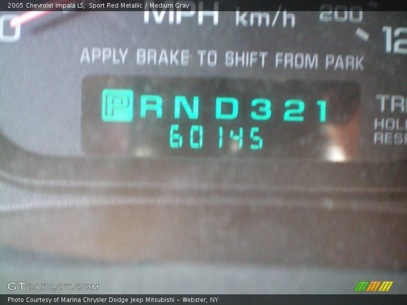 Sport Red Metallic / Medium Gray 2005 Chevrolet Impala LS
