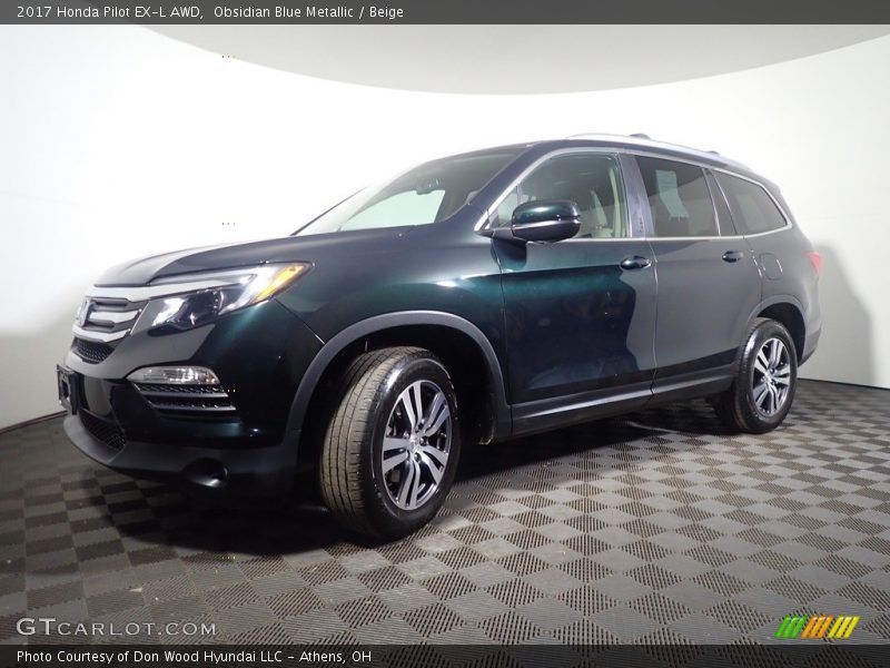 Obsidian Blue Metallic / Beige 2017 Honda Pilot EX-L AWD