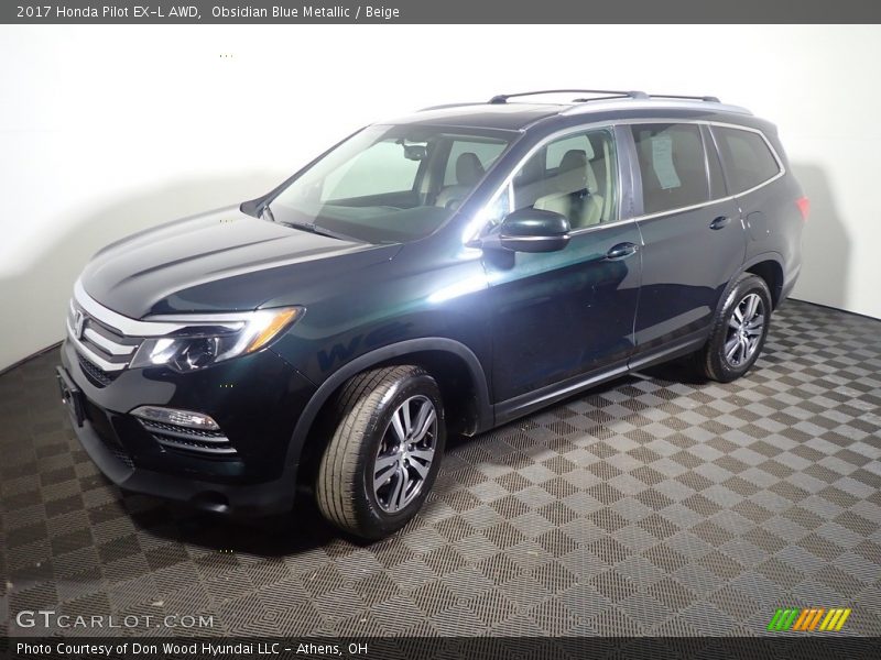 Obsidian Blue Metallic / Beige 2017 Honda Pilot EX-L AWD
