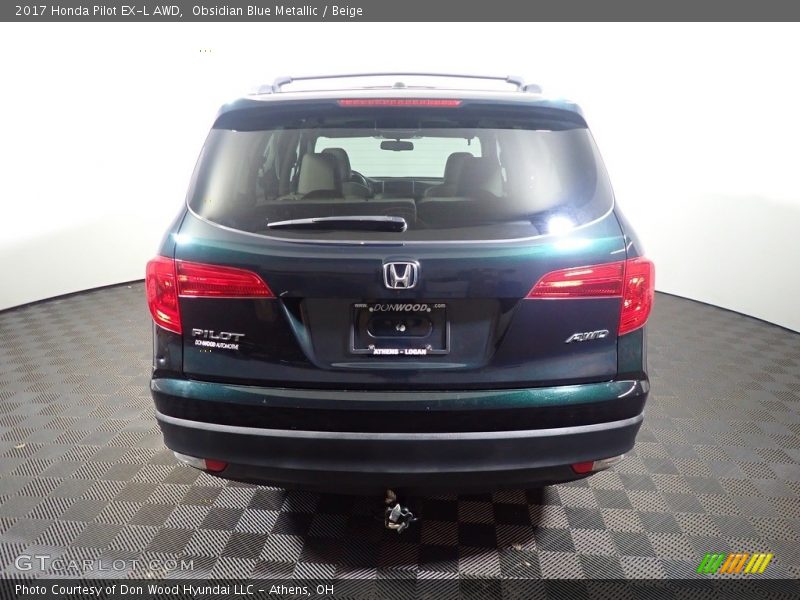 Obsidian Blue Metallic / Beige 2017 Honda Pilot EX-L AWD