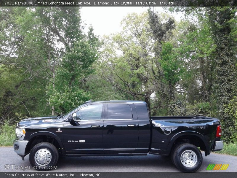  2021 3500 Limited Longhorn Mega Cab 4x4 Diamond Black Crystal Pearl