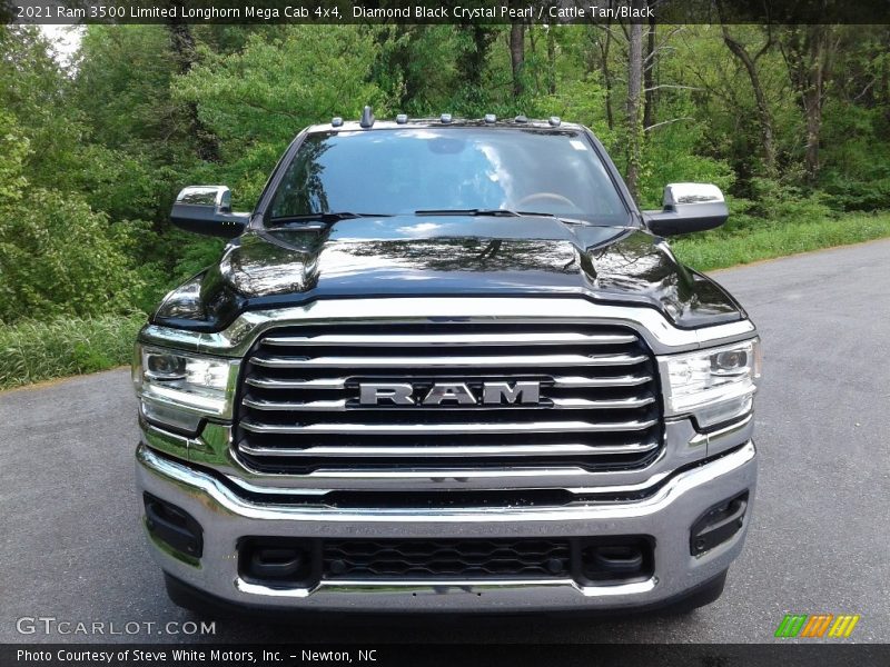 Diamond Black Crystal Pearl / Cattle Tan/Black 2021 Ram 3500 Limited Longhorn Mega Cab 4x4