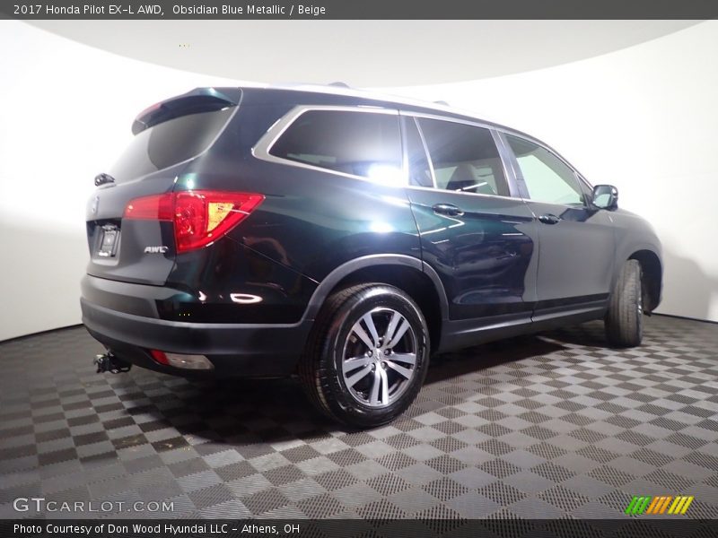 Obsidian Blue Metallic / Beige 2017 Honda Pilot EX-L AWD