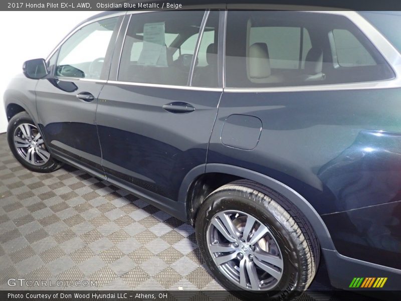 Obsidian Blue Metallic / Beige 2017 Honda Pilot EX-L AWD