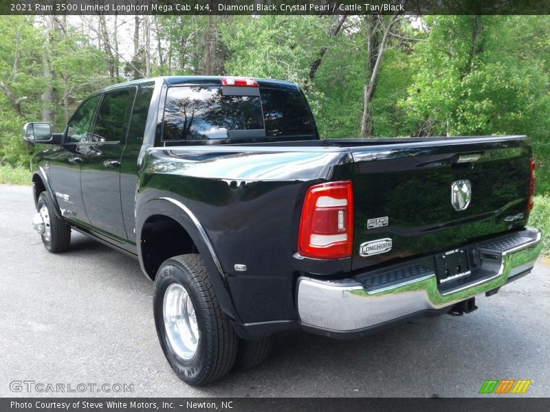 Diamond Black Crystal Pearl / Cattle Tan/Black 2021 Ram 3500 Limited Longhorn Mega Cab 4x4