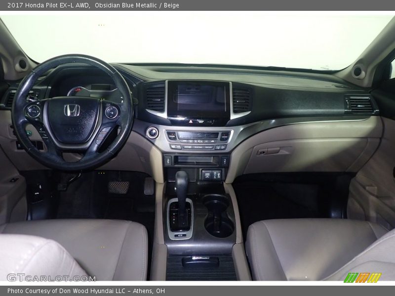 Obsidian Blue Metallic / Beige 2017 Honda Pilot EX-L AWD
